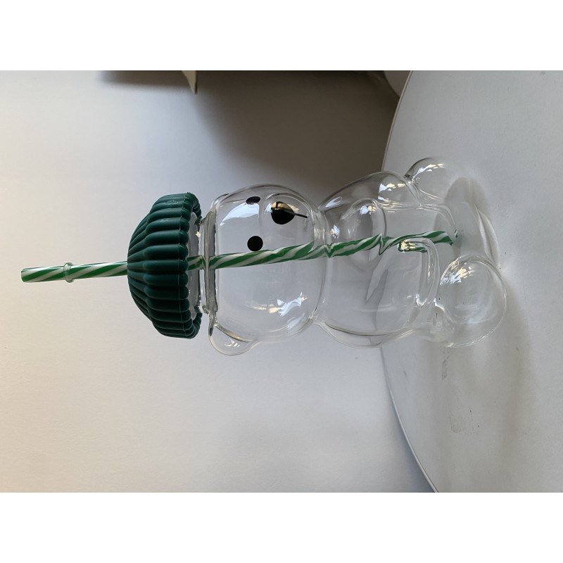 Glass Tumbler Manufacturer - Christmas Bear Leak-Proof Design