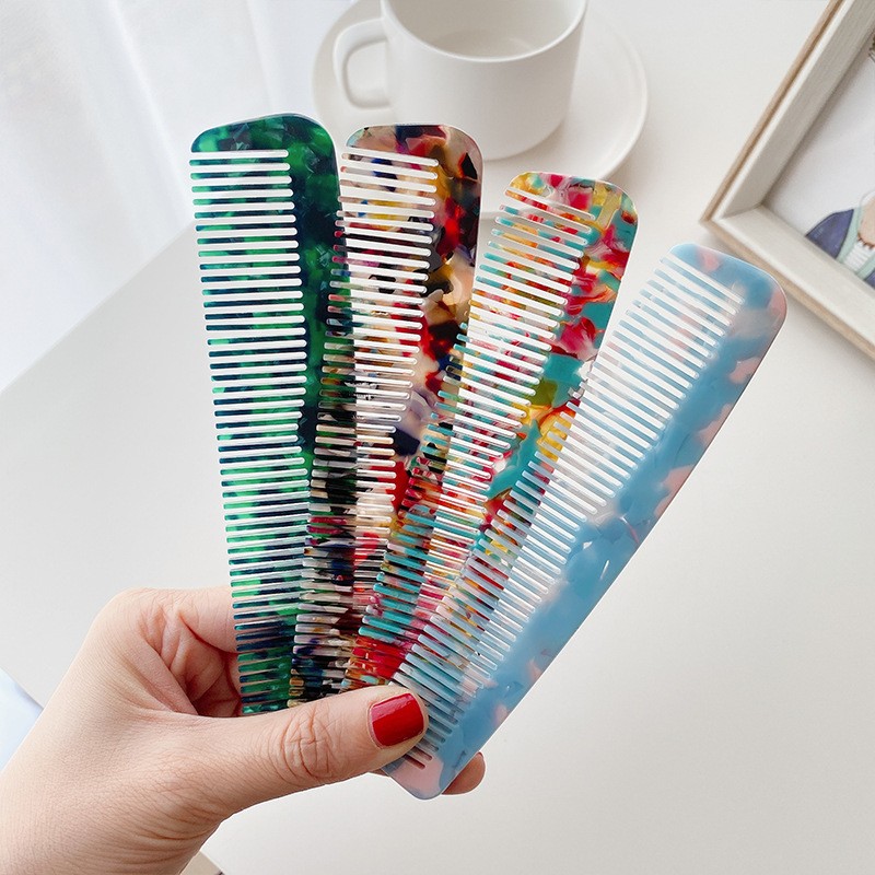 Acetate Hair Comb Supplier - OEM Tortoise Anti Static Wide Tooth