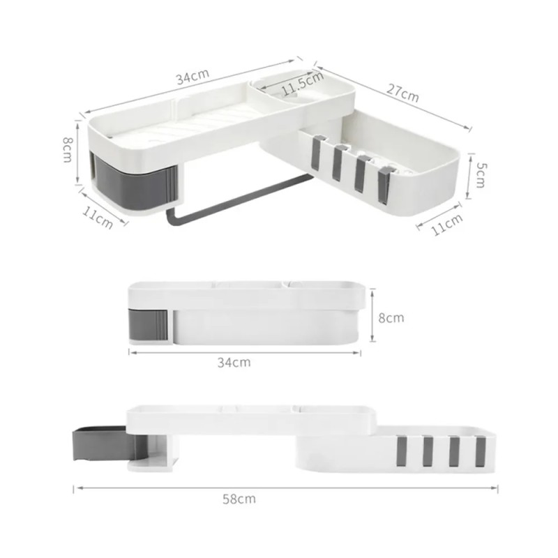 Wall Hanging Rack Factory - Multifunctional Kitchen Bathroom Shelf
