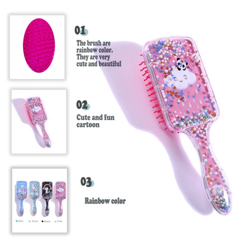 Hair Brush Comb Manufacturer - Cartoon Crystal Liquid Quicksand