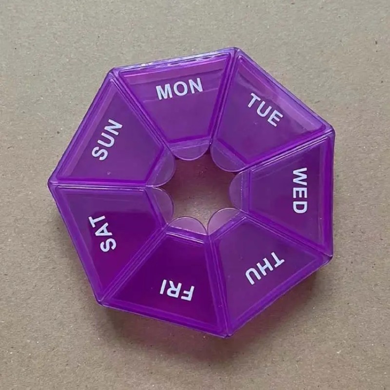 Round Pill Box Manufacturer - Cute 7 Day Medicine Box Custom