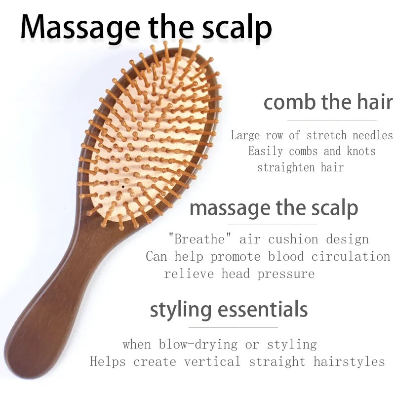 Bamboo Comb Supplier - Eco-friendly Scalp Massage Anti-Static
