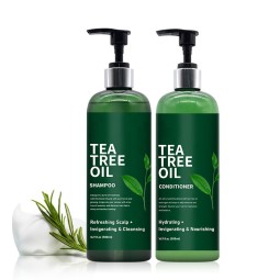 Tea Tree Oil Shampoo Set Manufacturer - OEM Refreshing Anti-Hair Loss Oil Control Moisturizing