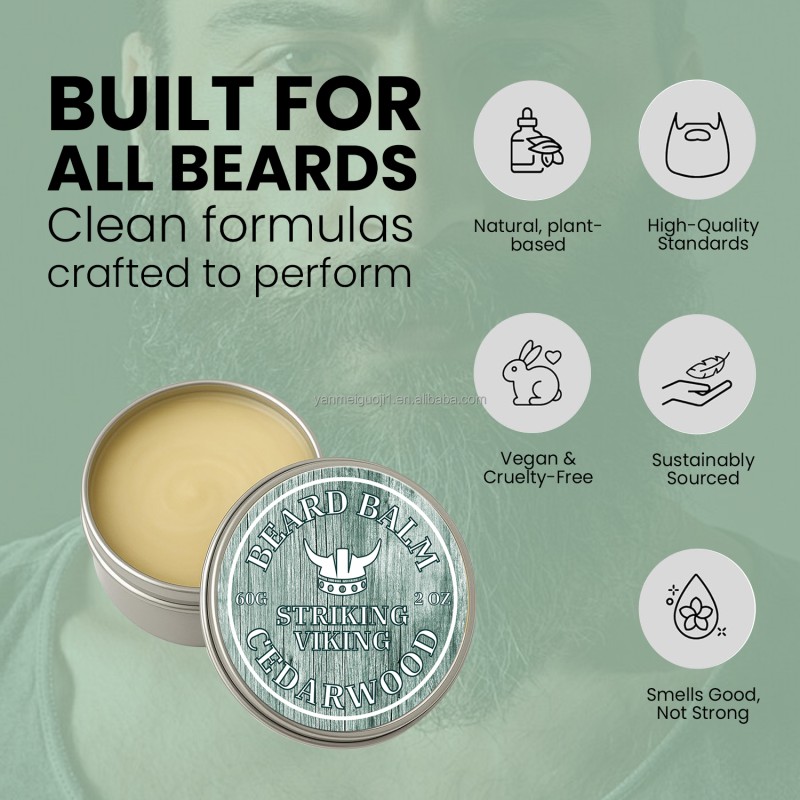 Beard Balm Manufacturer - OEM Factory Custom Sandalwood with Argan Jojoba Oil Moisturizer Wax