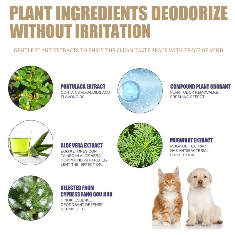Pet Deodorant Spray Manufacturer - OEM Pet Remove Odor Elimination Fragrance Air Spray Grooming