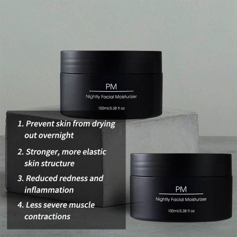 Men's Night Moisturizer Manufacturer - OEM PM Jojoba Seed Oil Avocado Butter Peptide Facial Cream