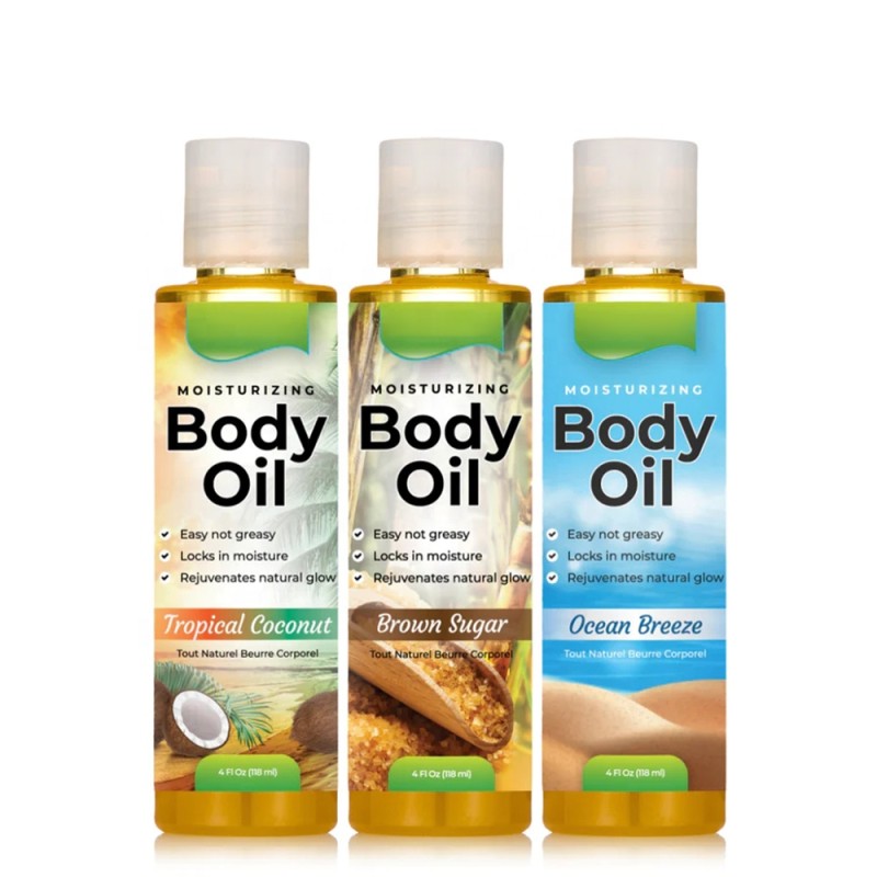 Body Oil Manufacturer - OEM Coconut Brown Sugar Ocean Breeze Moisturize Not Greasy Shimmer