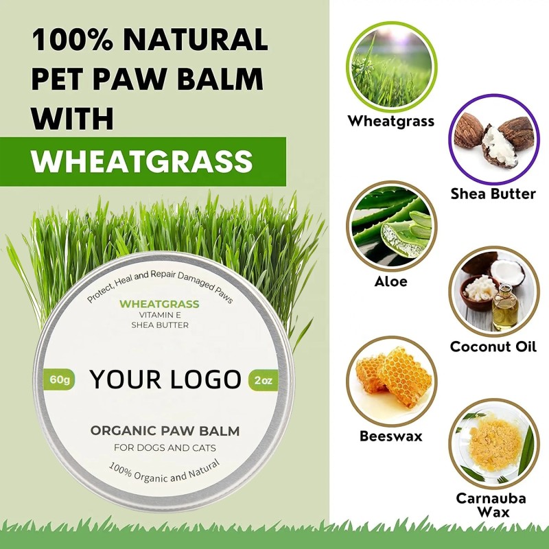 Pet Paw Balm Manufacturer - OEM Custom Private Label Organic Wheatgrass for Cracked Pads