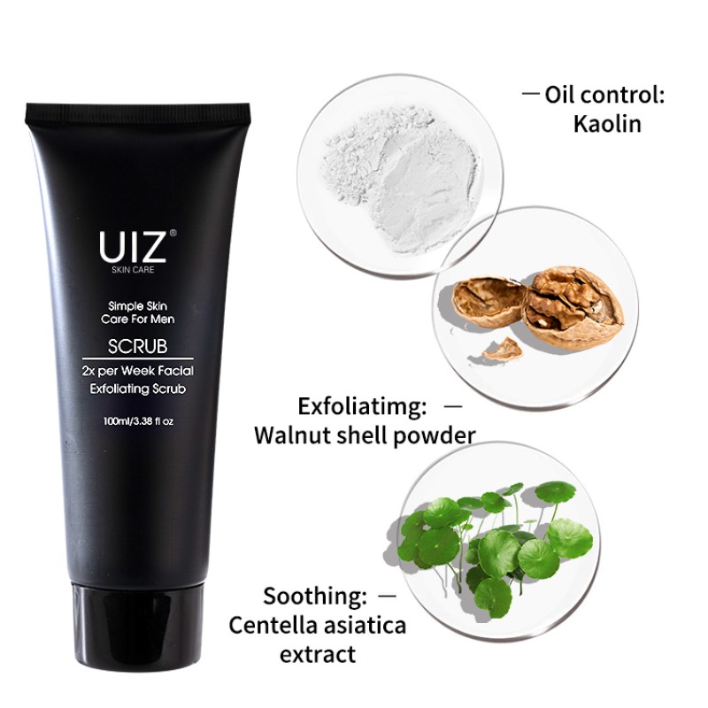 Men's Foam Scrub Manufacturer - OEM Simple Vitamin C Hyaluronic Acid 2x Per Week Exfoliating