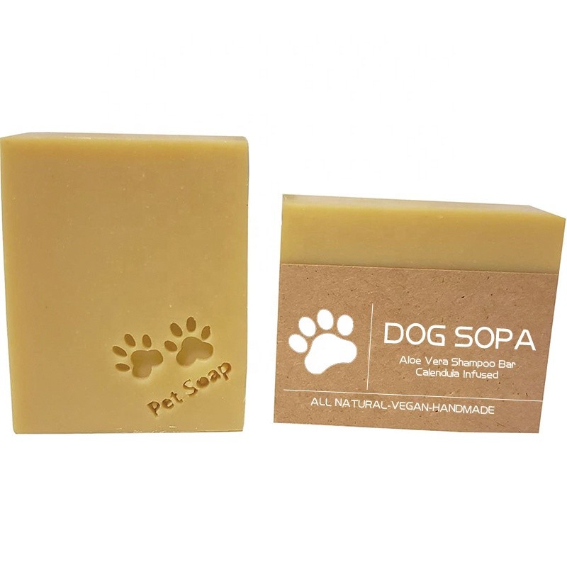 Pet Soap Bar Manufacturer - OEM Natural Dog Shampoo Organic Virgin Coconut Infused Calendula