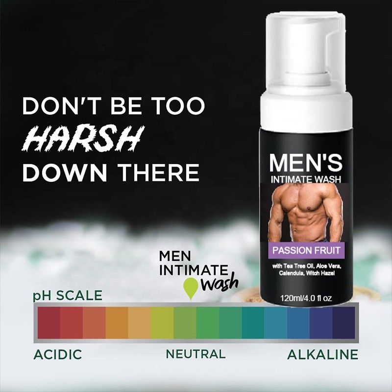 Men's Intimate Wash Manufacturer - OEM Natural Organic Aloe Vera Tea Tree Portable Customizable