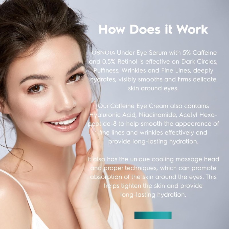 Under Eye Cream Manufacturer - OEM Custom LOGO Organic with Caffeine Retinol Peptides Hyaluronic Acid