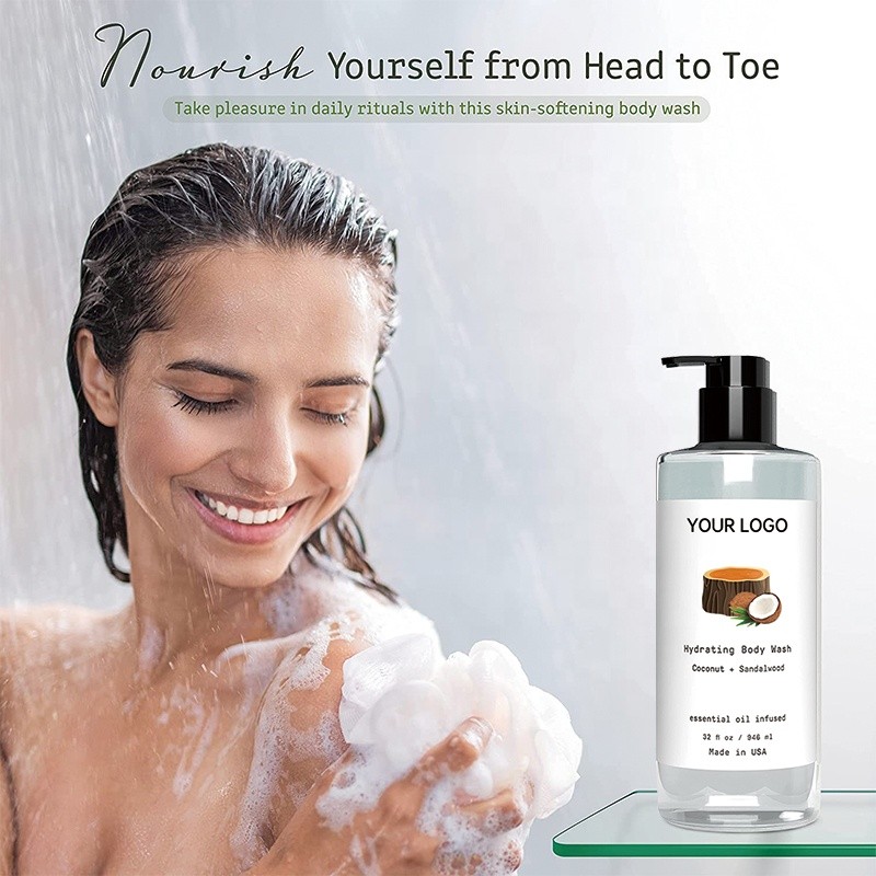 Deodorizing Body Wash Manufacturer - OEM with Coconut Sandalwood Essential Oil Suppresses Sweat Odor