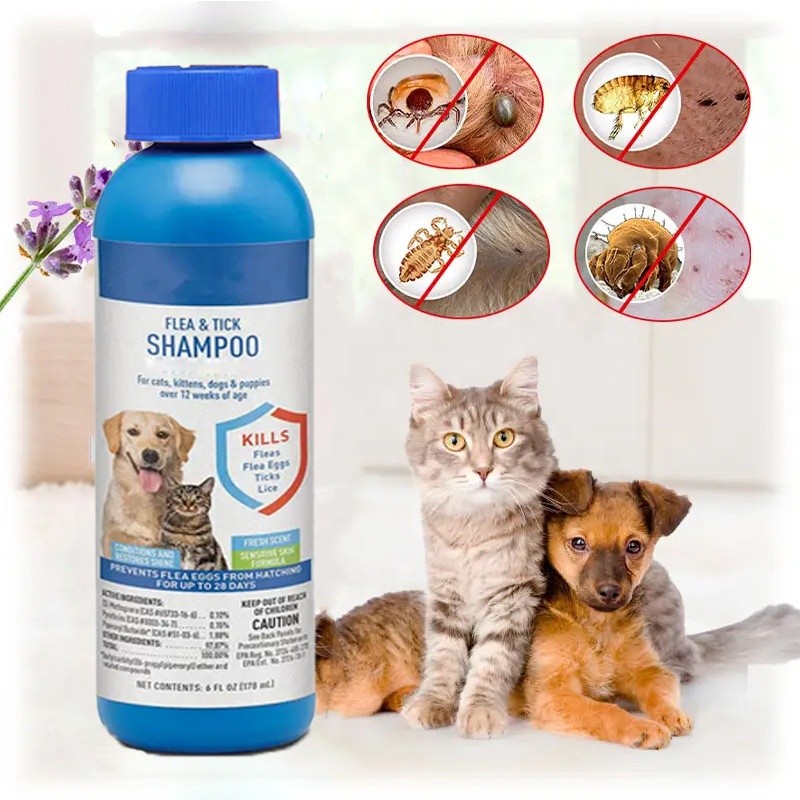 Flea Tick Pet Shampoo Manufacturer - OEM Factory Sale Vegan Remove Mites Anti Itch Relieve Dry