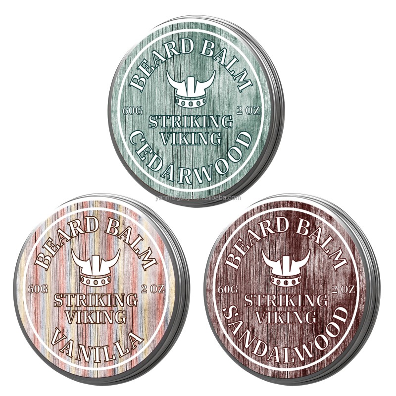 Beard Wax Manufacturer - OEM Sandalwood Beard Balm with Argan Oil Moisturizer Beeswax for Men