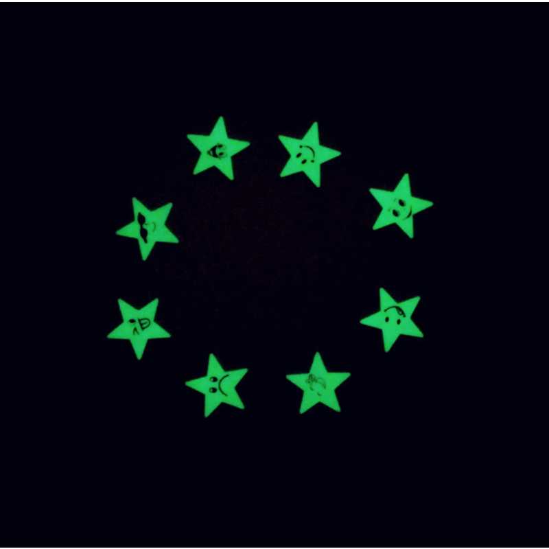 Glow Stickers Factory - 100PCS 3cm Mixed Coloured Stars