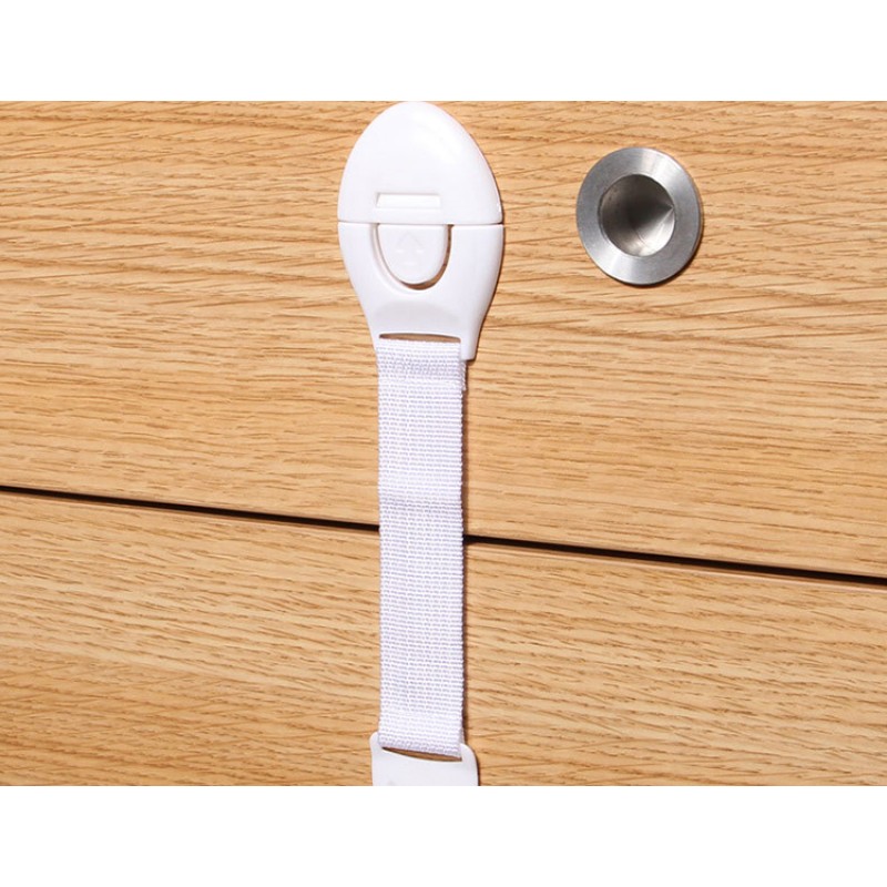 Adjustable Strap Lock Supplier - Adhesive No Drill Cupboard Latch