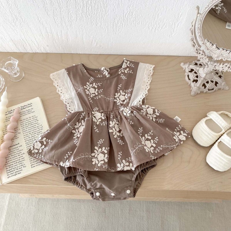 Infant Romper Manufacturer - Cute Print Patchwork Short Sleeve