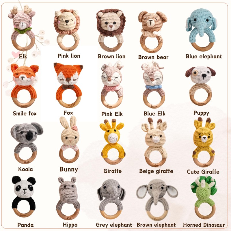 Baby Teether Supplier - Silicone Rainbow Wooden Ring