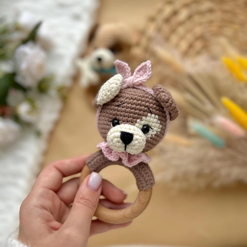Crochet Toy Supplier - Animal Shape Rattle Knitting Ring