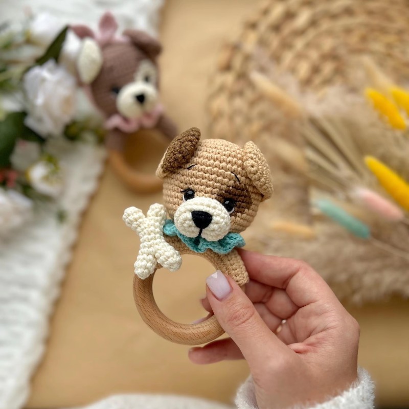 Crochet Toy Supplier - Animal Shape Rattle Knitting Ring