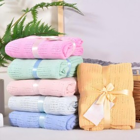 Swaddle Blanket Manufacturer - Cotton Yarn 10080 cm Fancy Edge