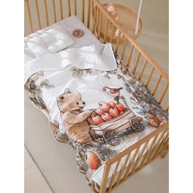 Swaddle Blanket Supplier - Double Layers Soft Floral Patterns