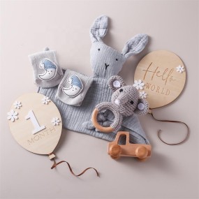 Newborn Gift Set Manufacturer - Milestone Card Muslin Blanket