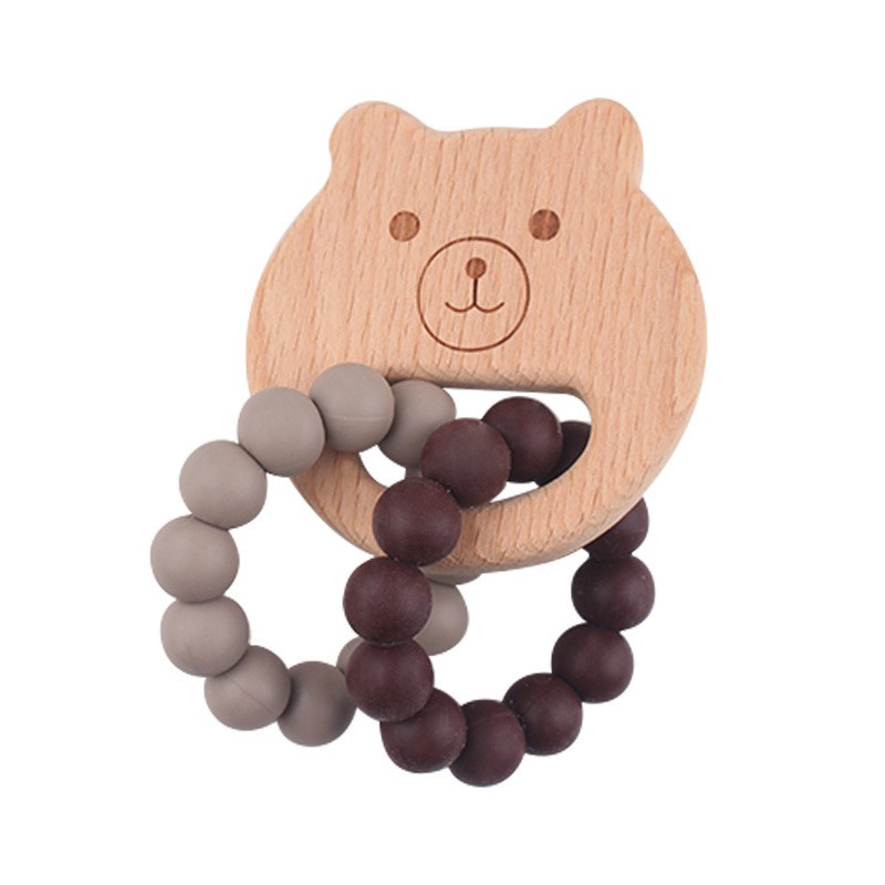 Infant Toys Factory - Natural Wood Ring Cotton Handmade