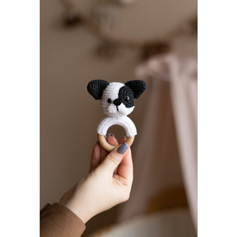 Baby Teether Manufacturer - Cotton Crochet Rattle Wooden Ring