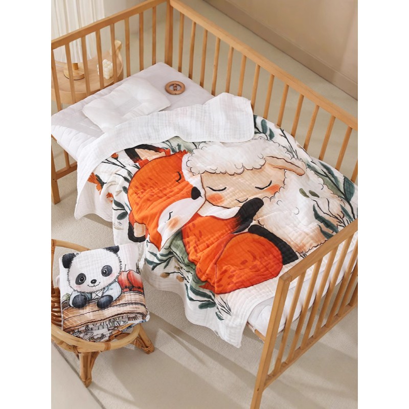 Swaddle Blanket Supplier - Double Layers Soft Floral Patterns