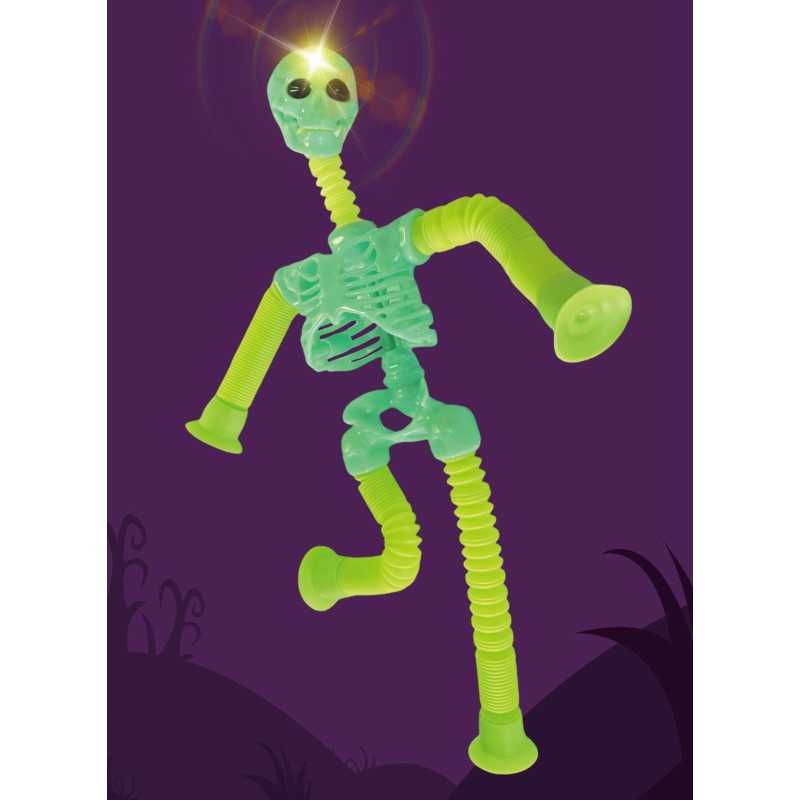 Skeleton Robot Toy Manufacturer - OEM Stretching Suction Cup Luminous Spring Halloween Children's Gift