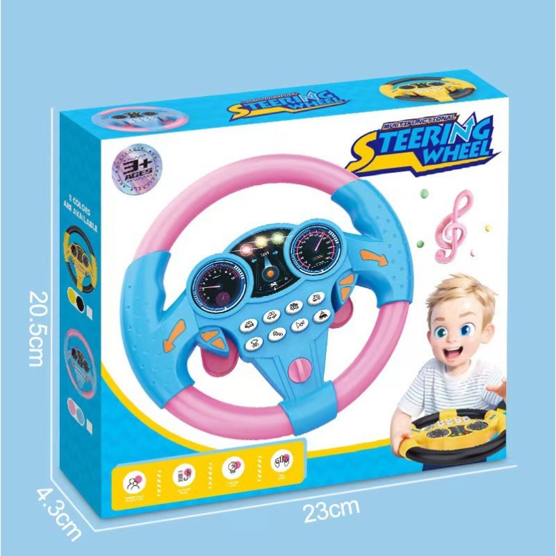 Simulation Steering Wheel Toy Manufacturer - OEM Multifunctional 360° Rotating Simulates Driving Car Children's Co Electric