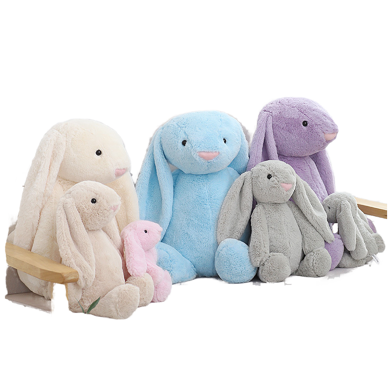 Easter Bunny Comforter Manufacturer - OEM Custom Sublimation Cute Long-Eared EN71 Plush Rabbit Soft Toy
