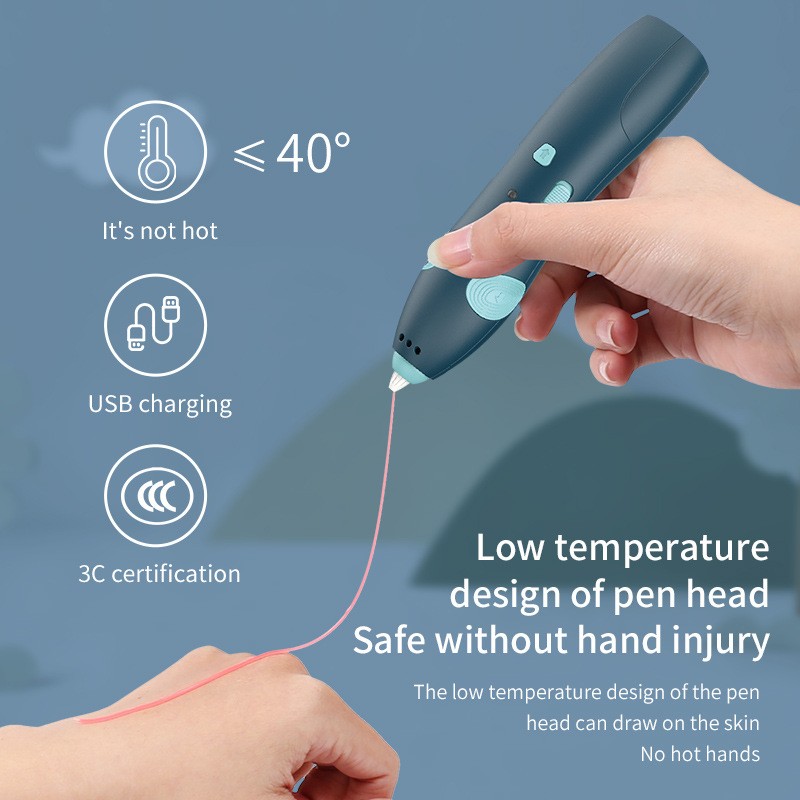 3D Printing Pen Toy Manufacturer - OEM Children Filament Low Temperature Wireless Montessori Pen Control