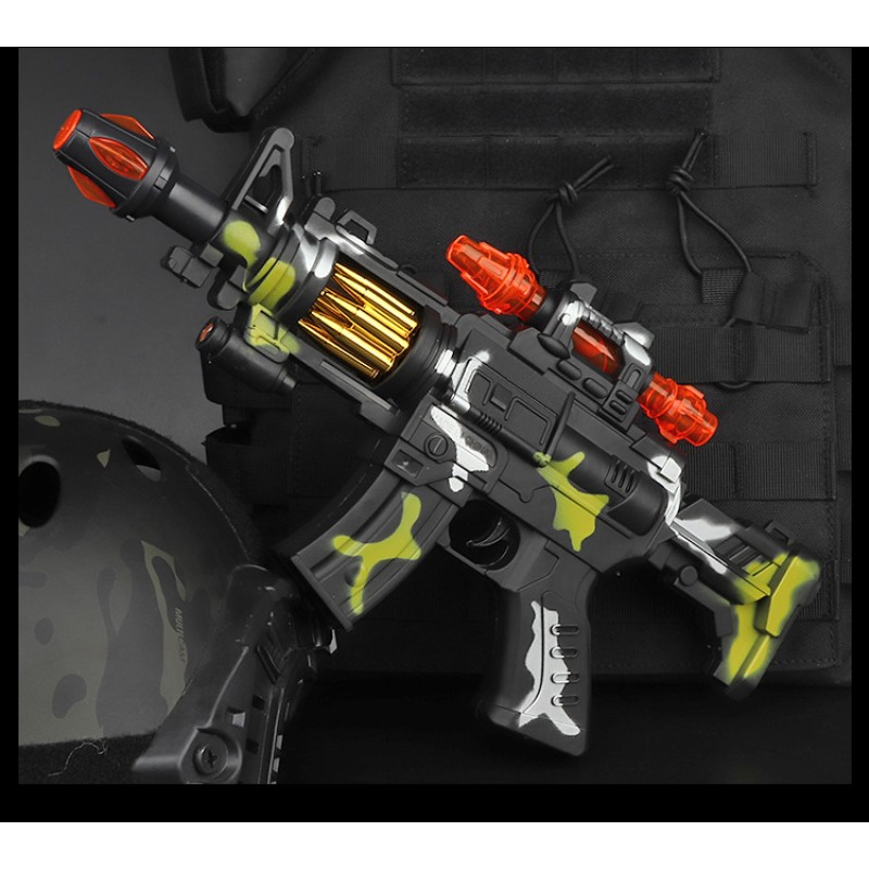 Children's Toy Gun Manufacturer - OEM Team Spirit Set Electric Music Sound Light Simulated Submachine Guns