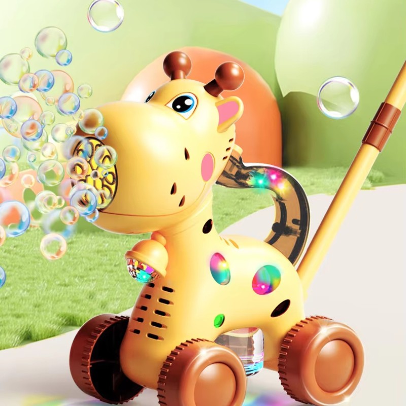 Bubble Machine Toy Manufacturer - OEM New Fun Children's Cartoon Hand Push Learning Step Deer Outdoor
