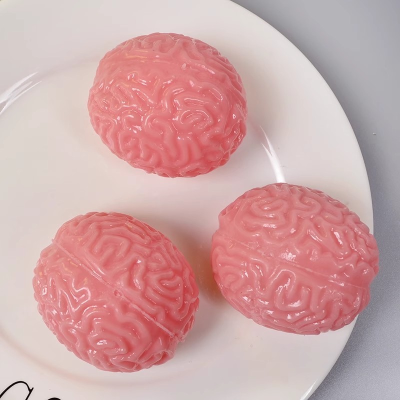 Brain Stress Ball Manufacturer - OEM Shaped Cute Colorful Slow Rebound Silicone Squeeze Toy