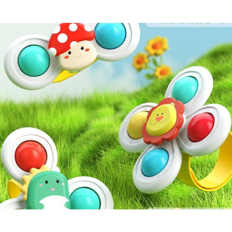 Children's Dining Table Toy Manufacturer - OEM Suction Cup Rotating Music Baby Puzzle Early Education Gyroscope