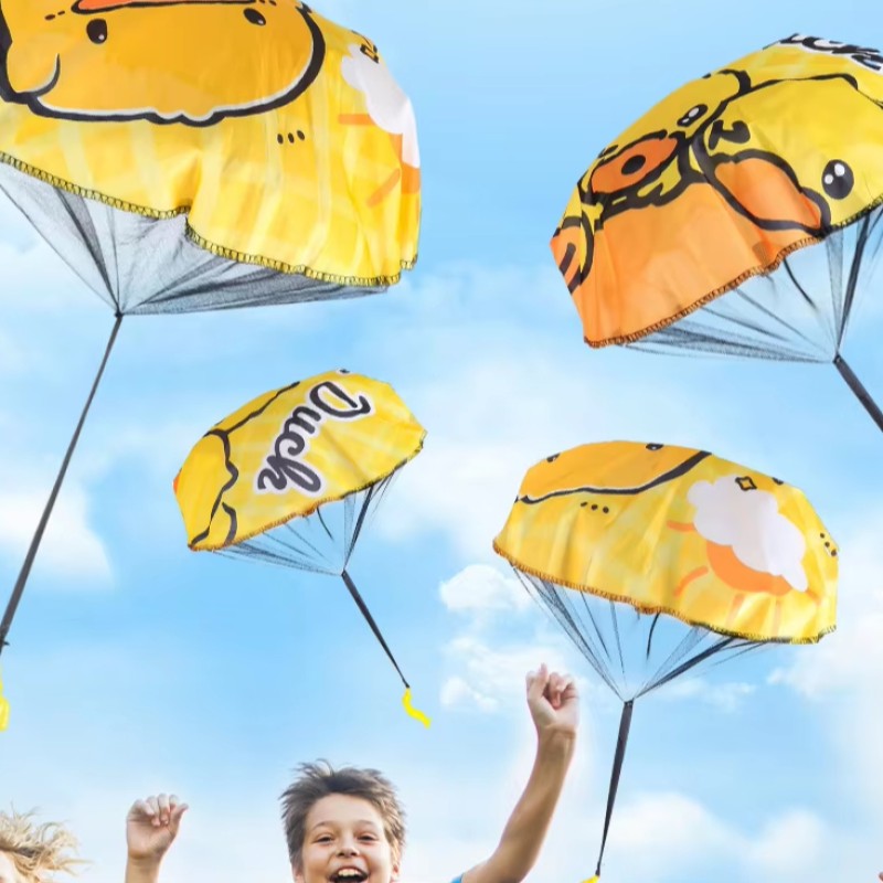 Parachute Toy Manufacturer - OEM Yellow Duckling Children's Park Airdrop Outdoor Sports Hand Throwing
