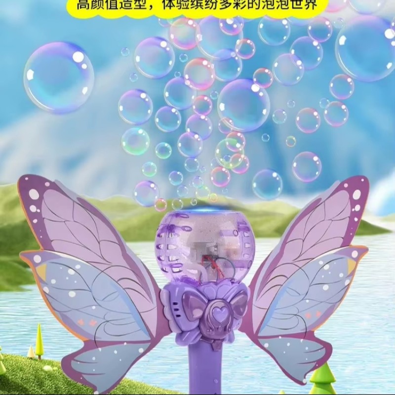 Bubble Machine Manufacturer - OEM Princess Magic Wand Light Music Fairy Automatic Handheld Luminous