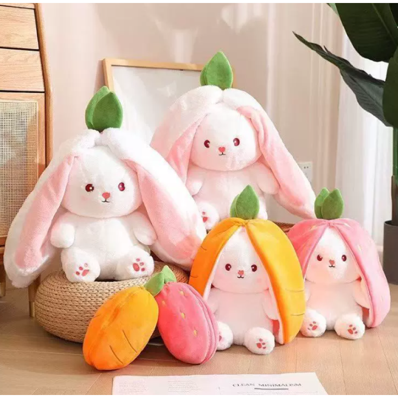 Fruit Rabbit Plush Toy Manufacturer - OEM Cross-Border New Soft Stuffed Strawberry Carrot Teddy Bear Children's Gift