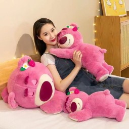 Strawberry Bear Plush Toy Manufacturer - OEM Party Style Station Version Teddy Bear Cloth Doll Birthday Gift