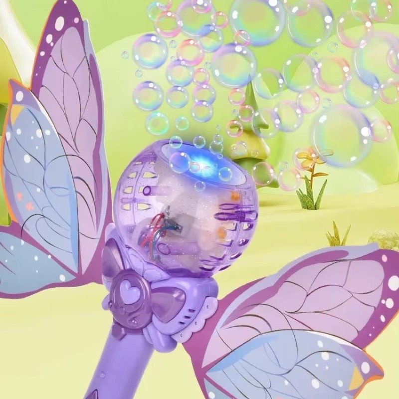 Bubble Machine Manufacturer - OEM Princess Magic Wand Light Music Fairy Automatic Handheld Luminous