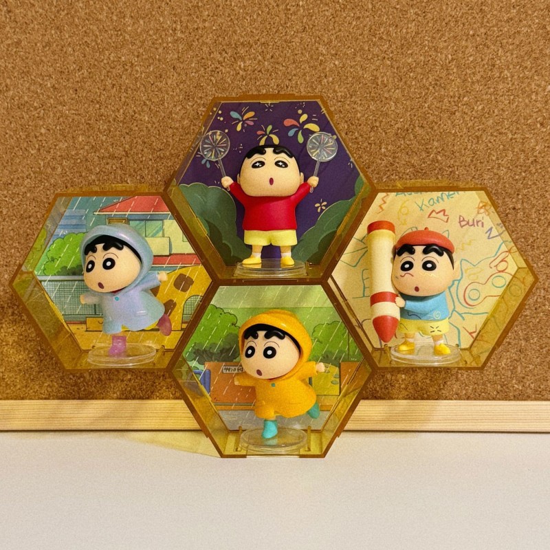 Anime Doll Manufacturer - OEM Crayon Shin-chan 6-grid Ornaments Scene Creative Blind Box