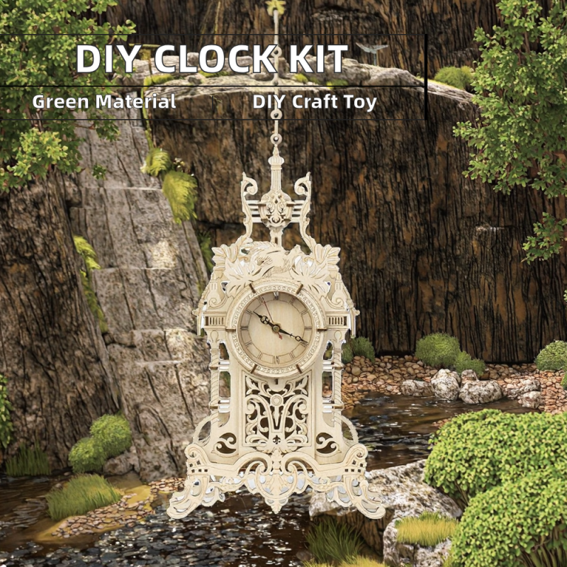 Wooden Clock Puzzle Manufacturer - OEM 3D Model Set Special Pendulum Handmade Ornaments Adults Children DIY