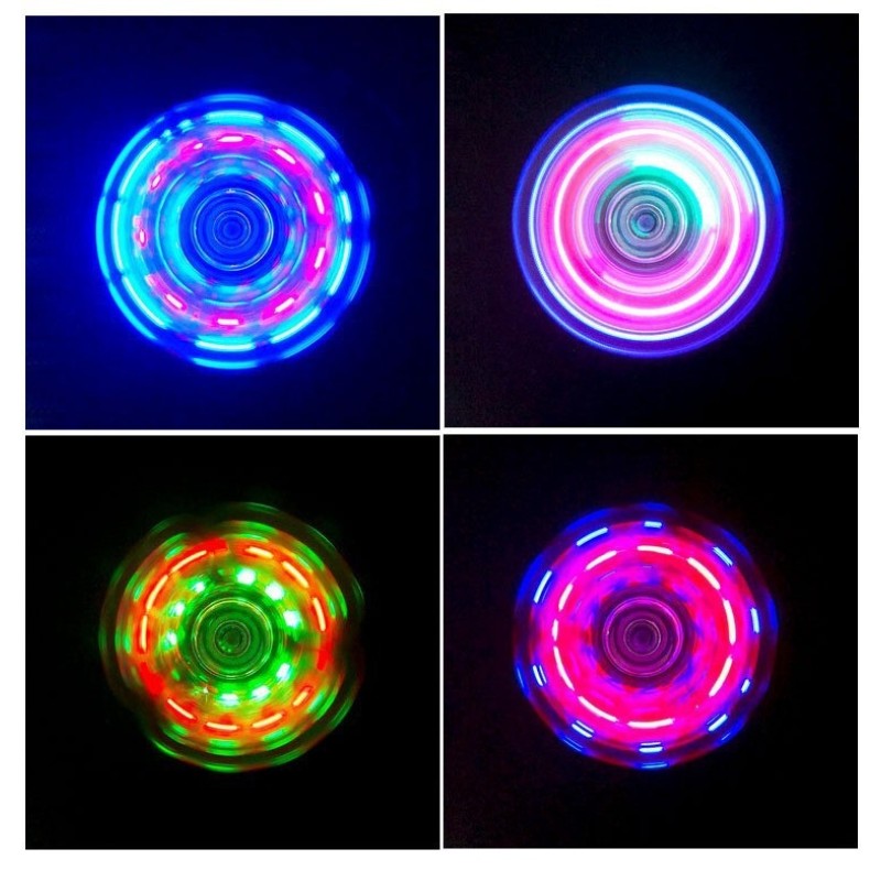 Fingertip Gyroscope Manufacturer - OEM Popular Crystal Glowing Electroplated Palm Rotating Plastic