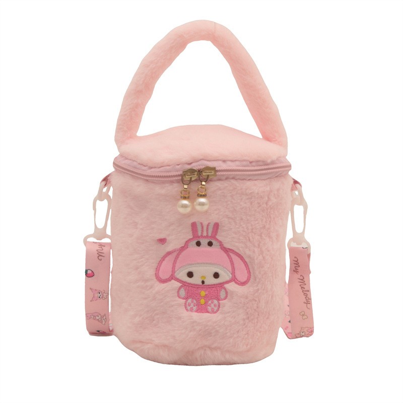 Plush Backpack Manufacturer - OEM Cute Cartoon Girl Student Soft New Pearl Buckt Bag Messenger for Girls