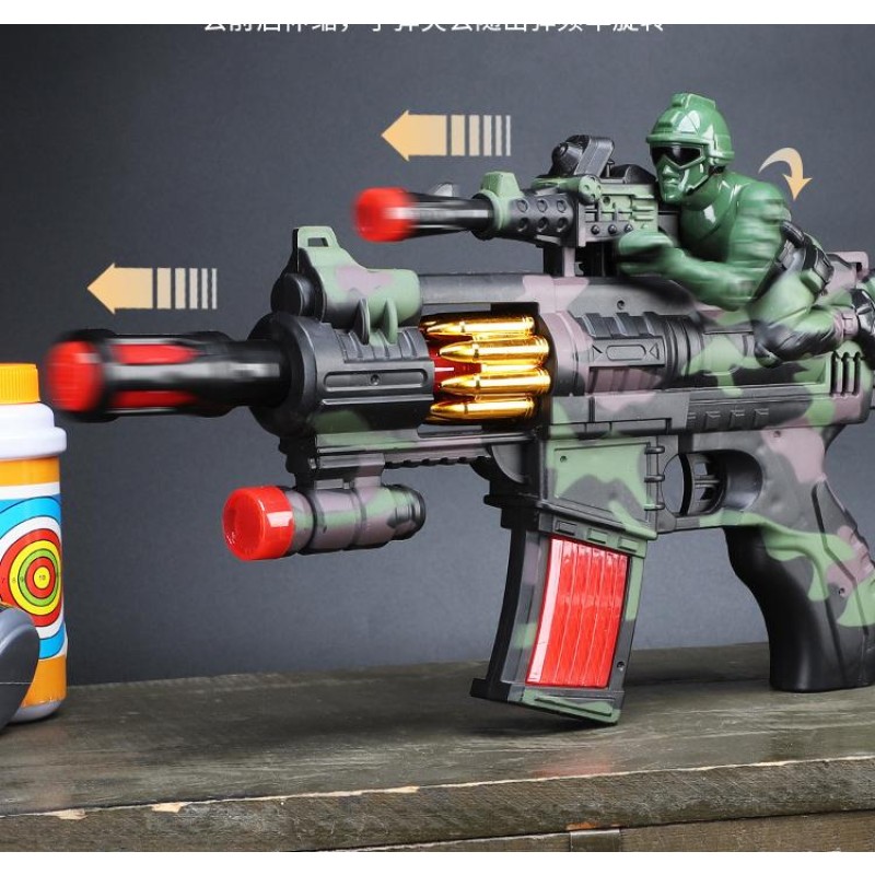 Children's Toy Gun Manufacturer - OEM Team Spirit Set Electric Music Sound Light Simulated Submachine Guns