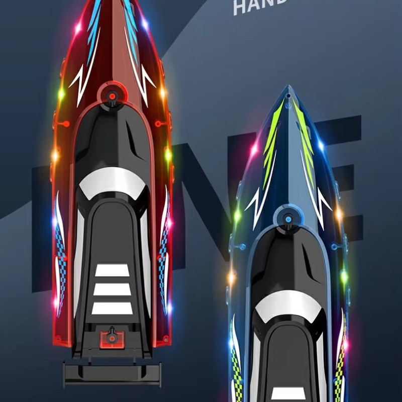 RC Boat with Lights Manufacturer - OEM 2.4G High-speed Speedboat Electric Ship Powerful Dual Motor Yacht